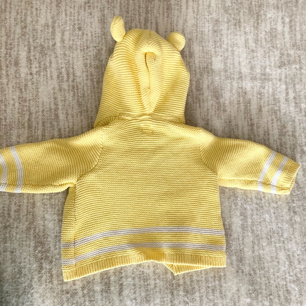 Baby Gap Garter Knit Hooded Sweater 3-6 months - Picture 7 of 7